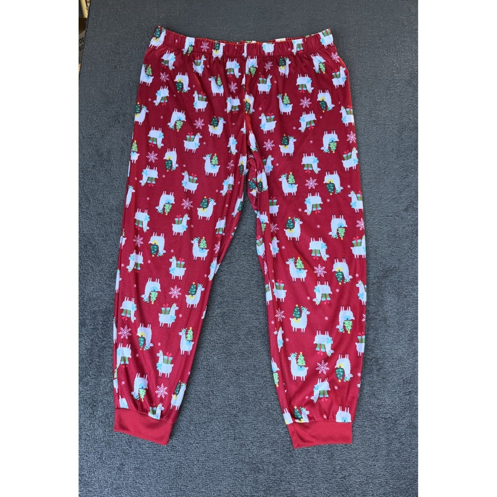 Wondershop Christmas Llama Pajama Pants Red Holiday Joggers XXL
